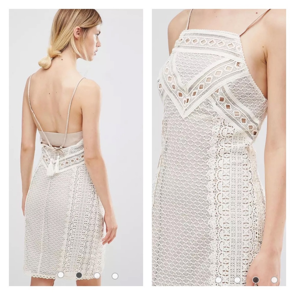 GREYLIN for REVOLVE Lua Lace Halter Dress NWOT